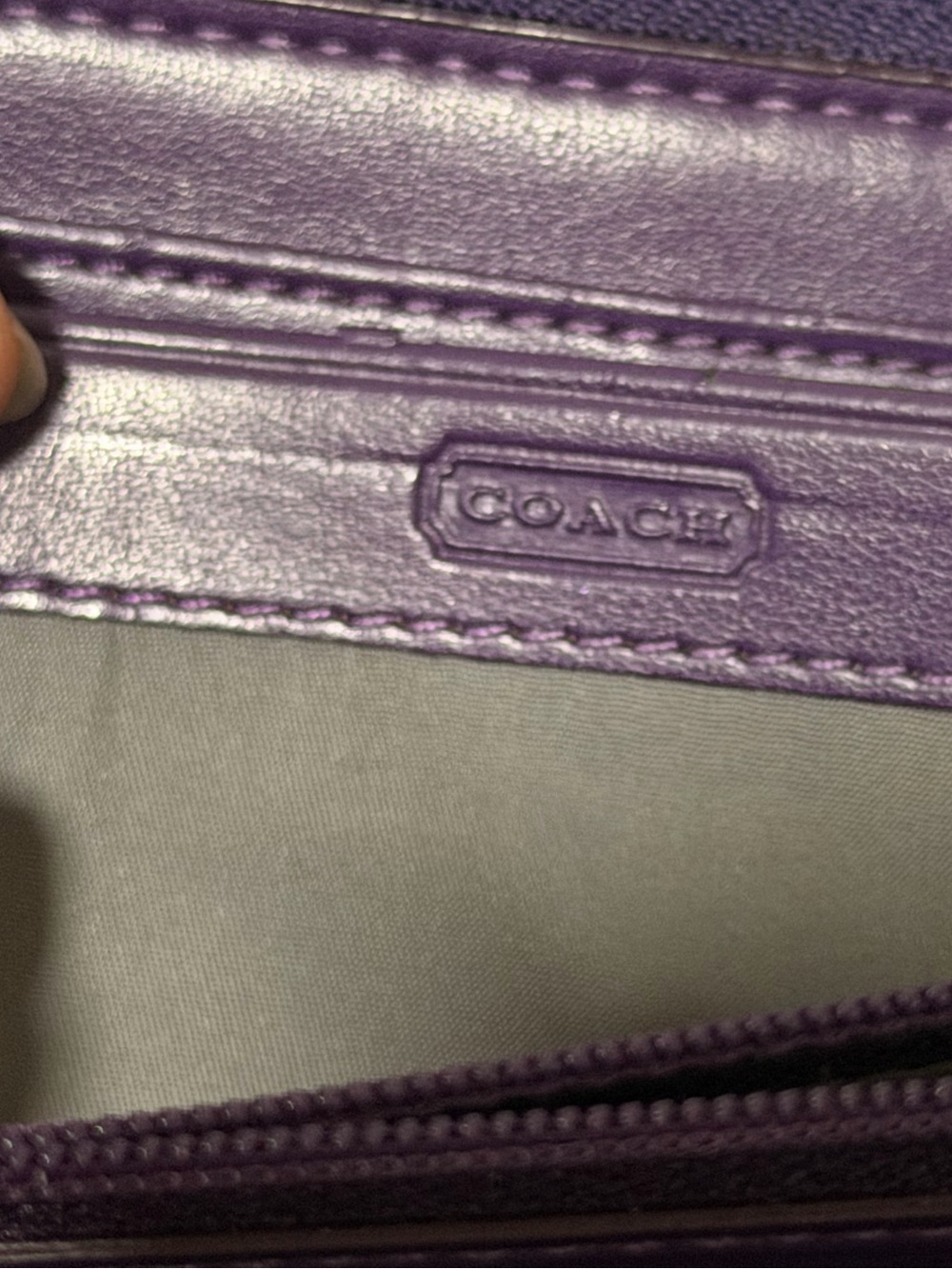 Coach Vintage Deep Purple Soho Zip Around Wallet - Picture 11 of 13